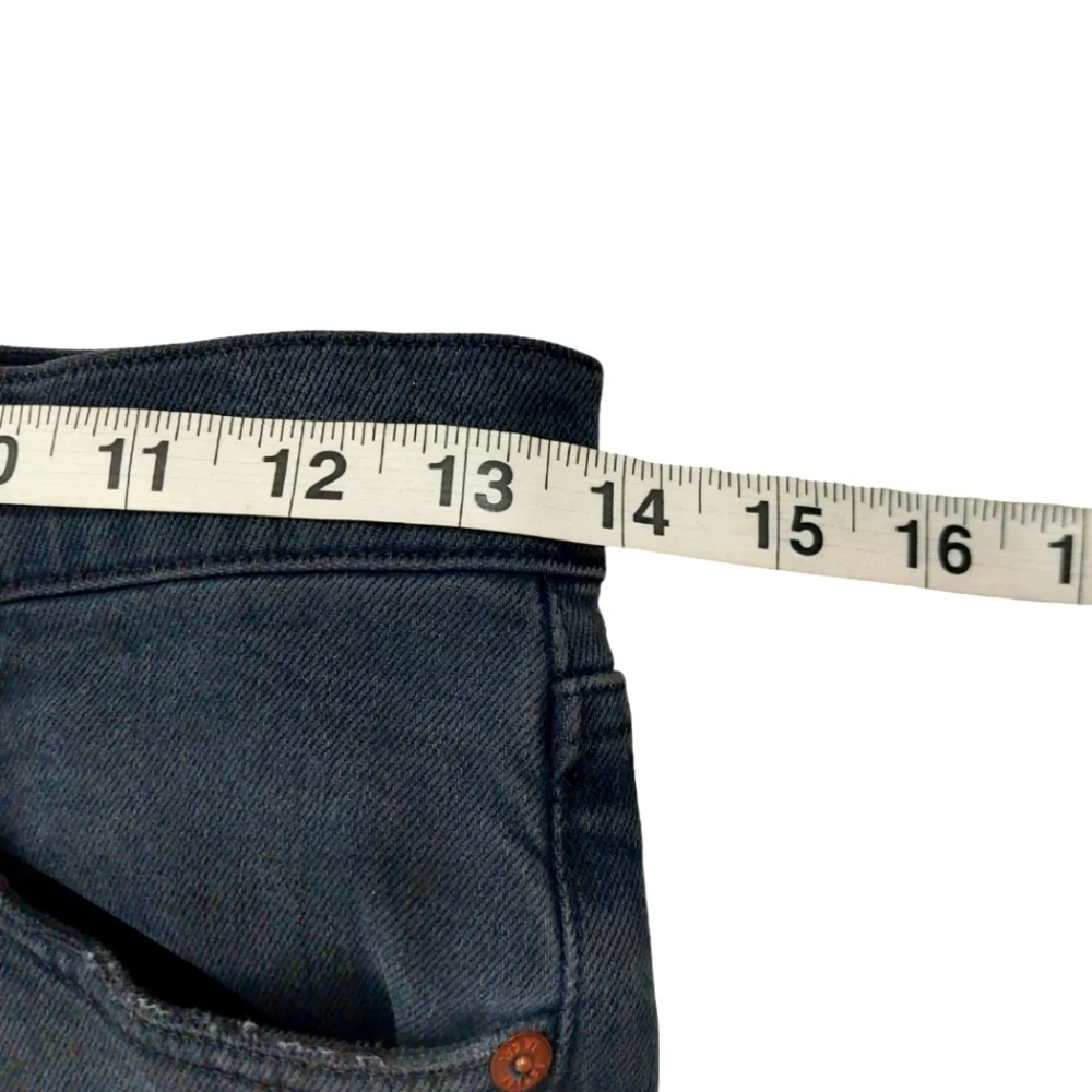 Agolde Black Mid Rise Toni in Montage Stretch Jeans